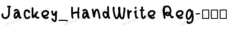 Jackey_HandWrite Reg字体转换